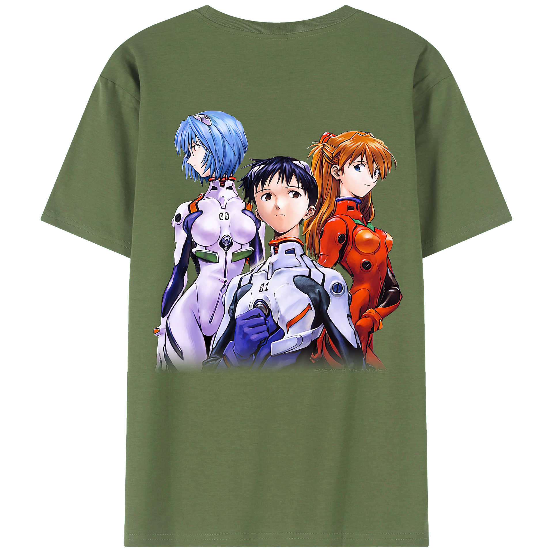 （画像用） EVA 新世紀エヴァンゲリオン 綿100％ メンズ半袖Tシャツ（バックプリント） 通気性